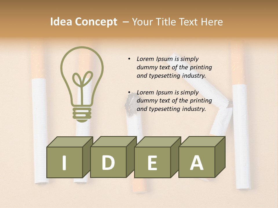 Many Habit Broken PowerPoint Template