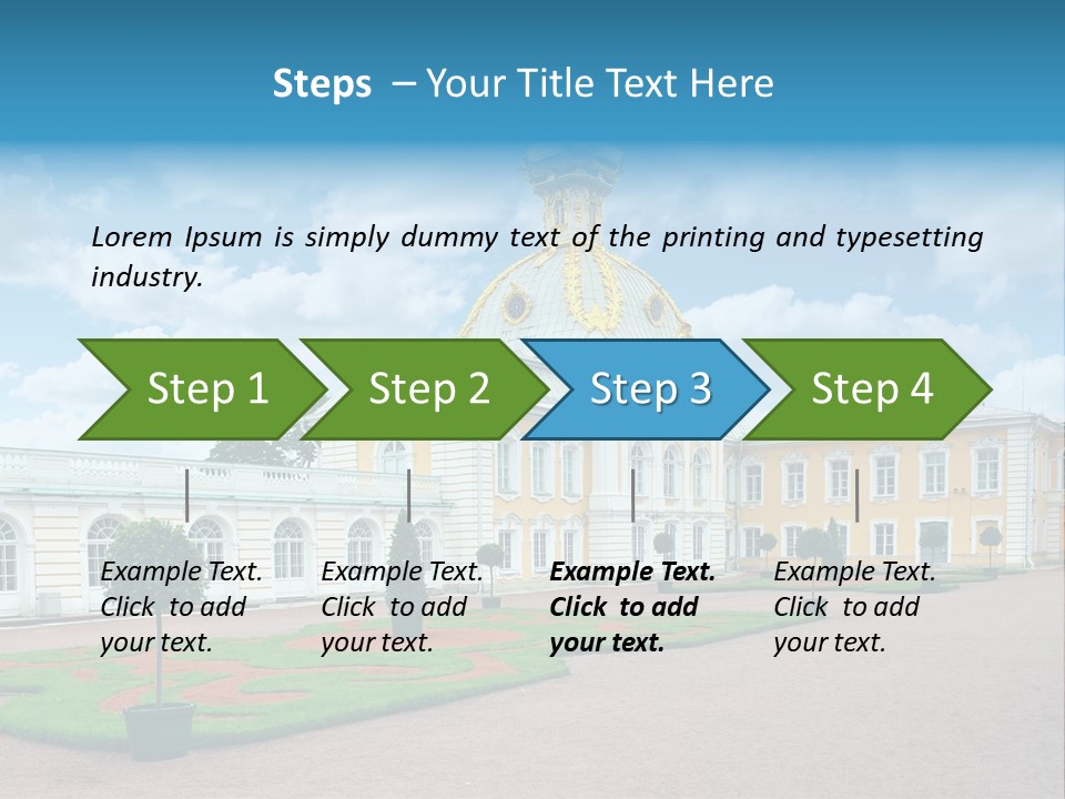 Baroque Golden Balustrade PowerPoint Template