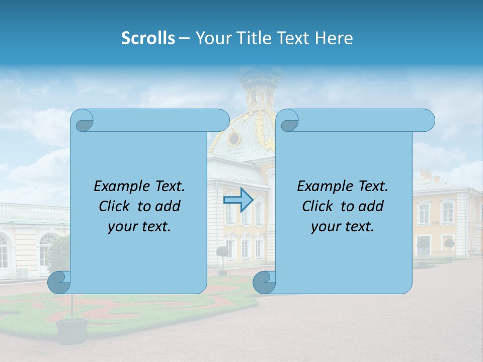 Baroque Golden Balustrade PowerPoint Template