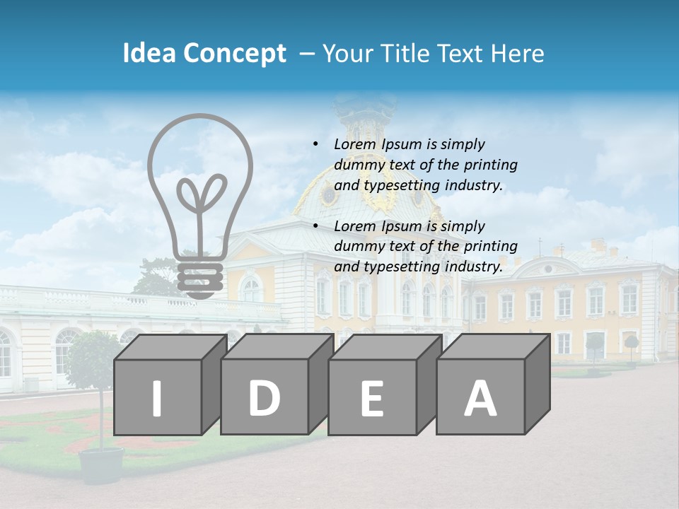 Baroque Golden Balustrade PowerPoint Template