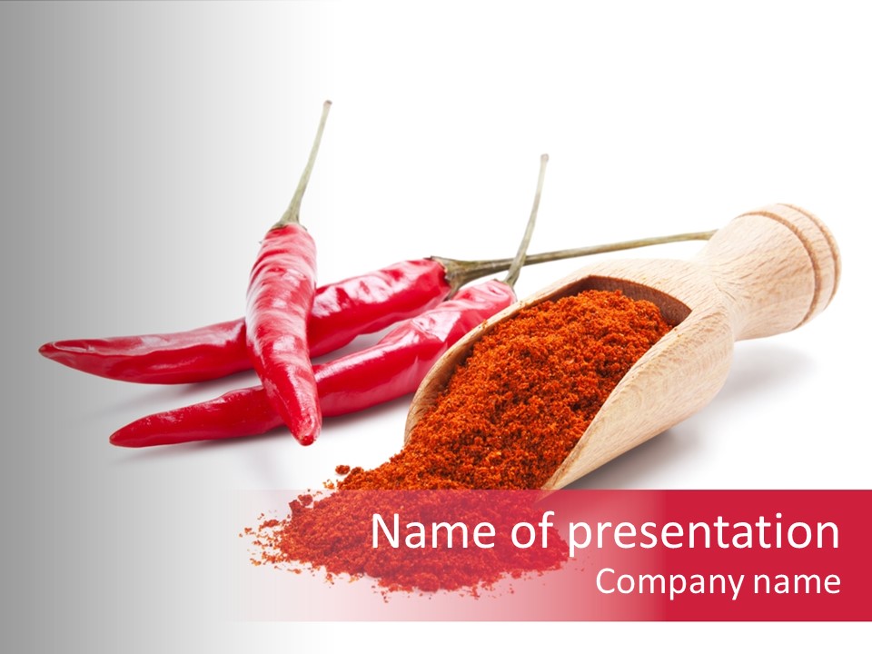 White Condiment Vivid PowerPoint Template