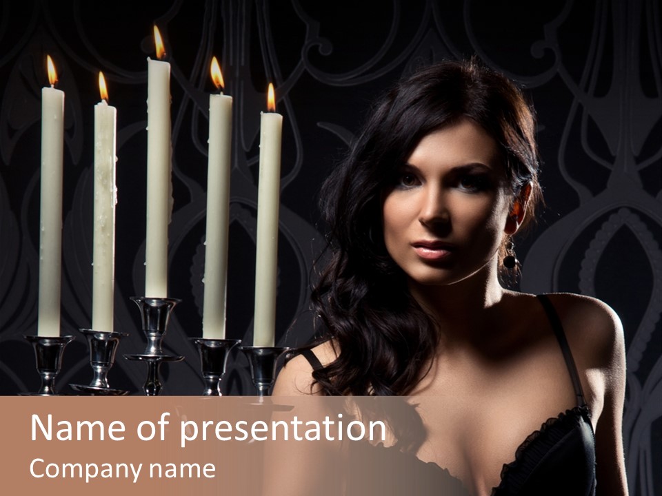 Make Up  Lady PowerPoint Template