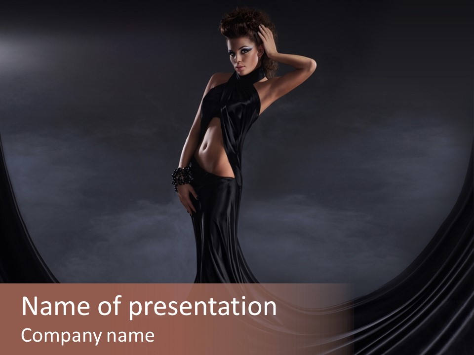 Vampire Fashion Lady PowerPoint Template