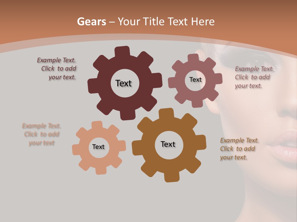 Mouth Emotional Chinese PowerPoint Template