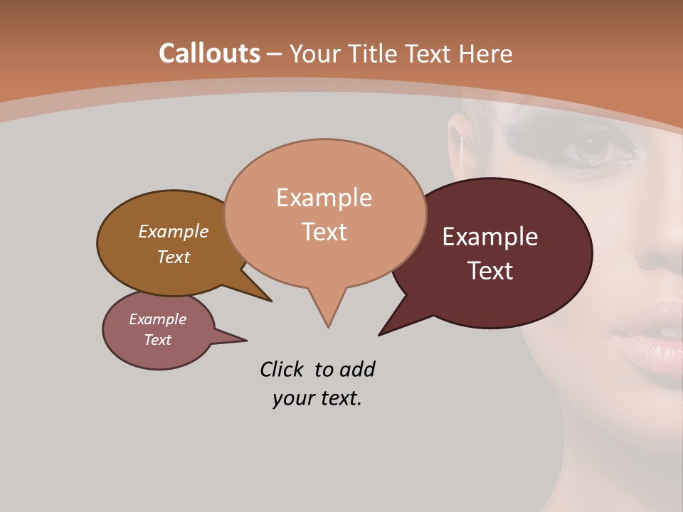 Mouth Emotional Chinese PowerPoint Template