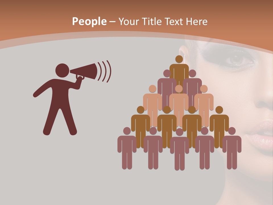 Mouth Emotional Chinese PowerPoint Template