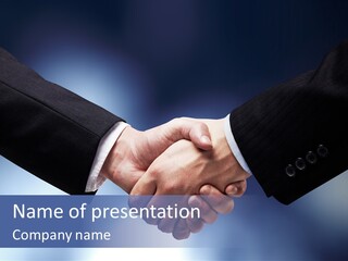 Suit Partnership Sky PowerPoint Template