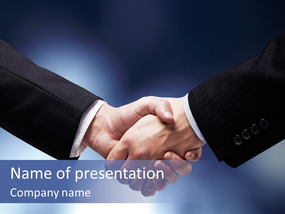 Suit Partnership Sky PowerPoint Template