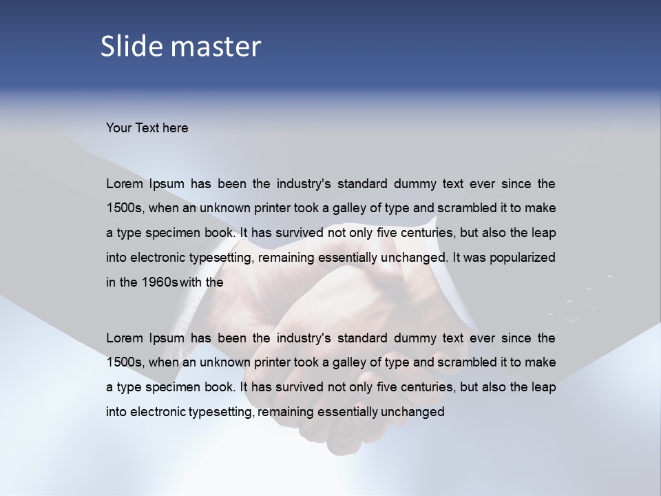 Suit Partnership Sky PowerPoint Template