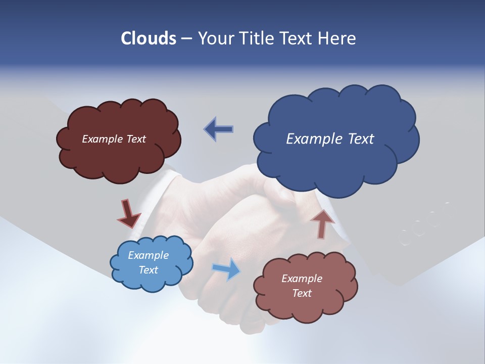 Suit Partnership Sky PowerPoint Template