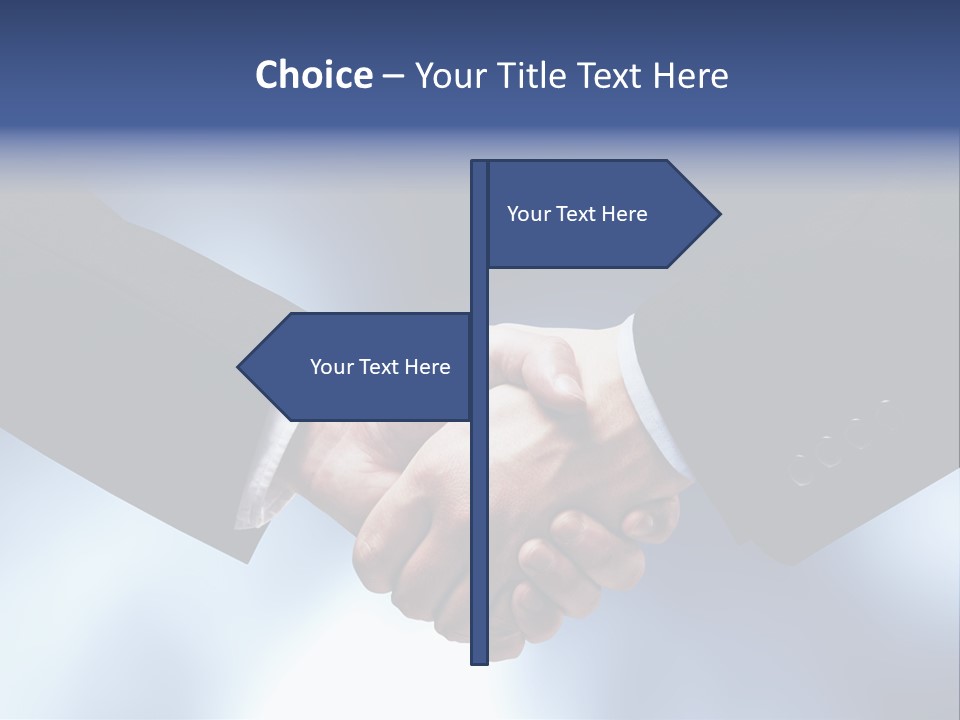 Suit Partnership Sky PowerPoint Template