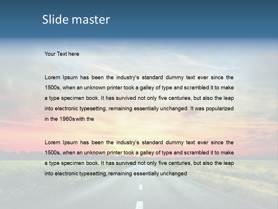 Spring Way Landscape PowerPoint Template