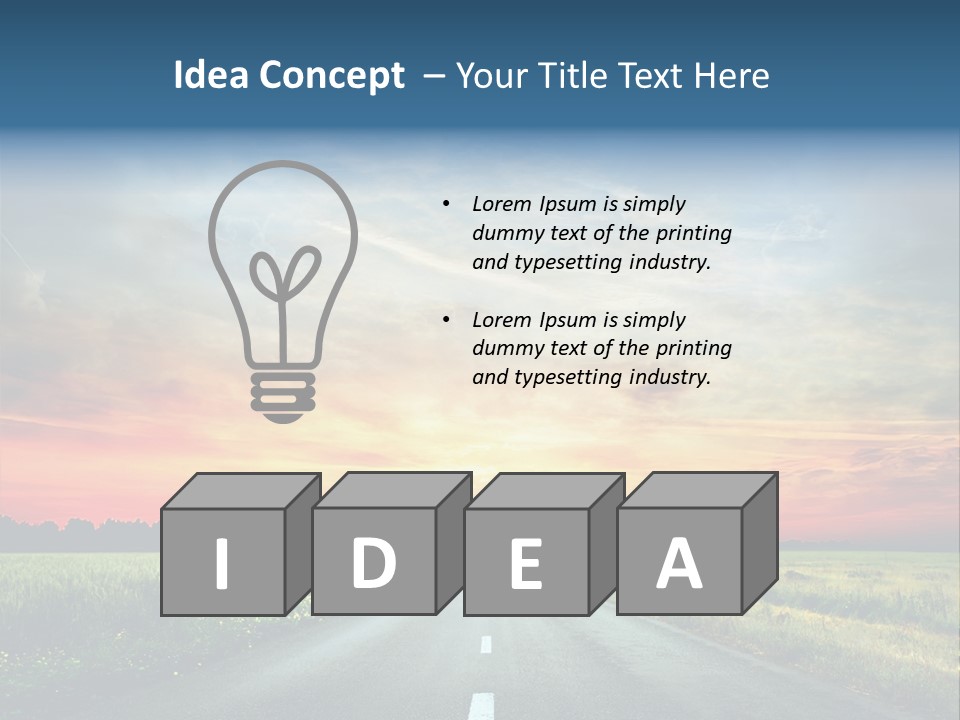 Spring Way Landscape PowerPoint Template