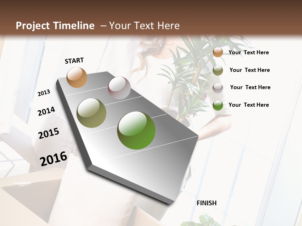 Room Floor Man PowerPoint Template