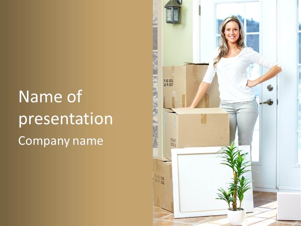 Person Packing  PowerPoint Template