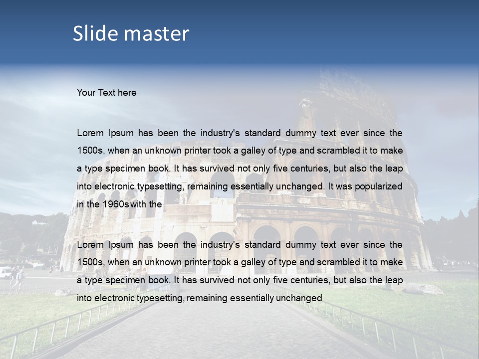 Grass Colosseo Old PowerPoint Template