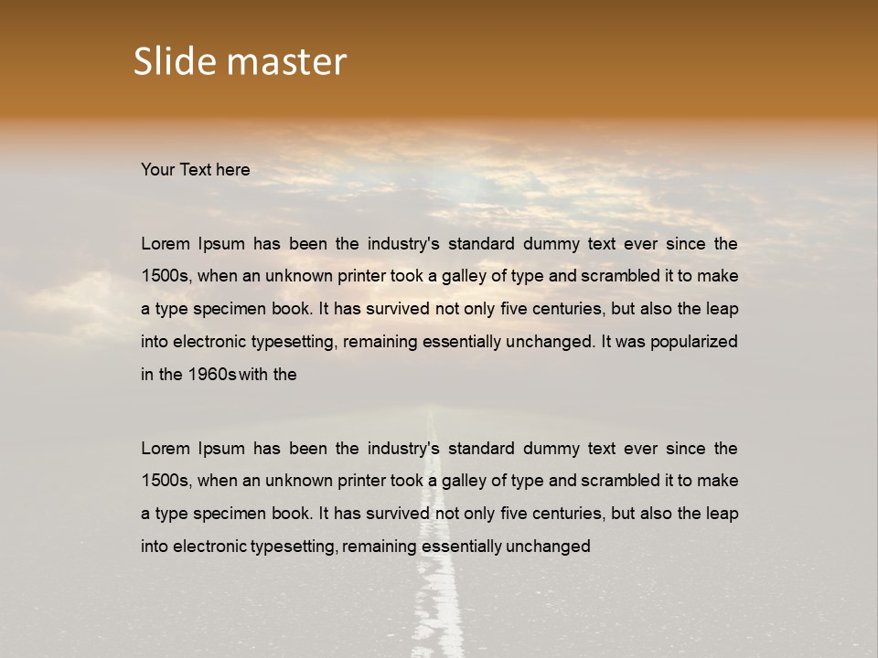 Transportation Road Race PowerPoint Template