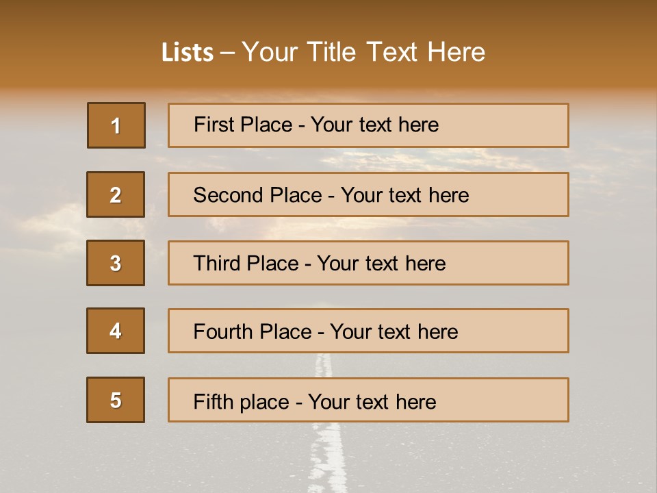 Transportation Road Race PowerPoint Template