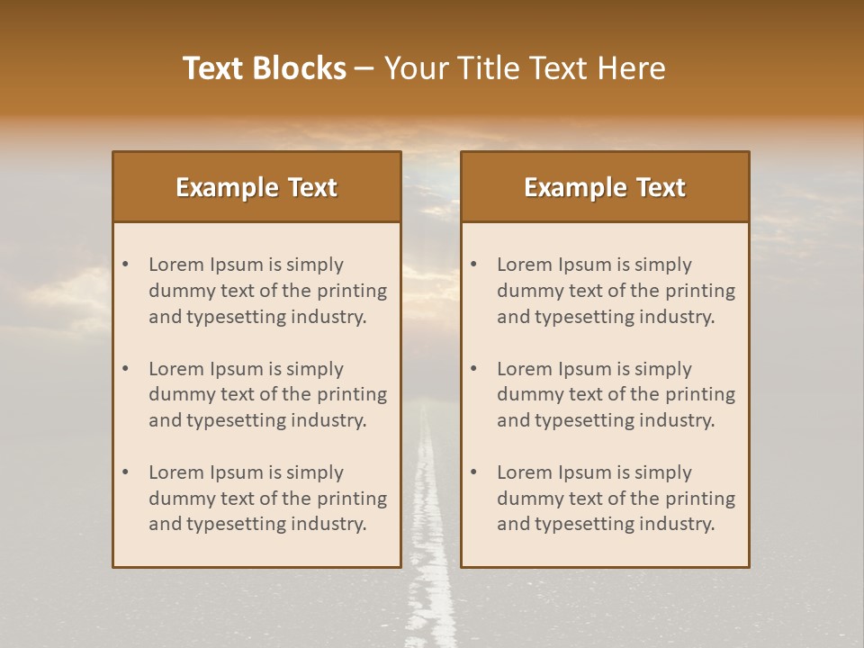 Transportation Road Race PowerPoint Template
