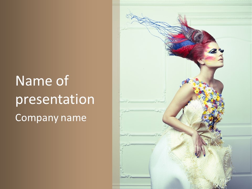 Look Carnival Coiffure PowerPoint Template