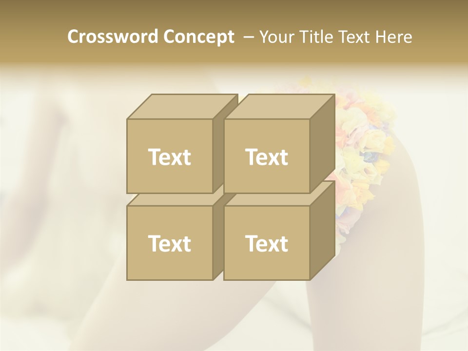 Shorts Posing Tenderness PowerPoint Template