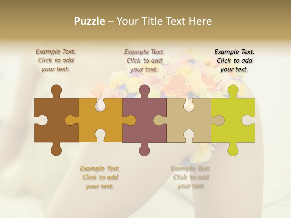 Shorts Posing Tenderness PowerPoint Template