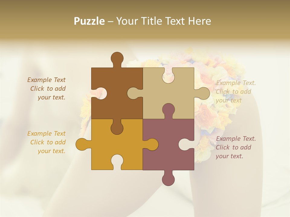 Shorts Posing Tenderness PowerPoint Template