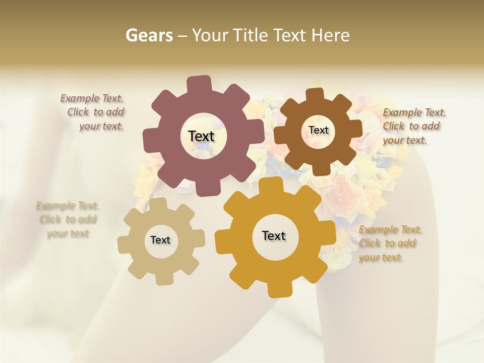 Shorts Posing Tenderness PowerPoint Template