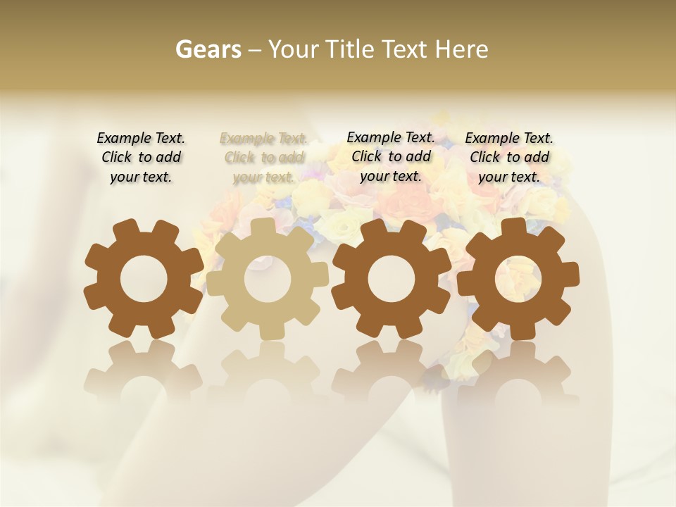 Shorts Posing Tenderness PowerPoint Template