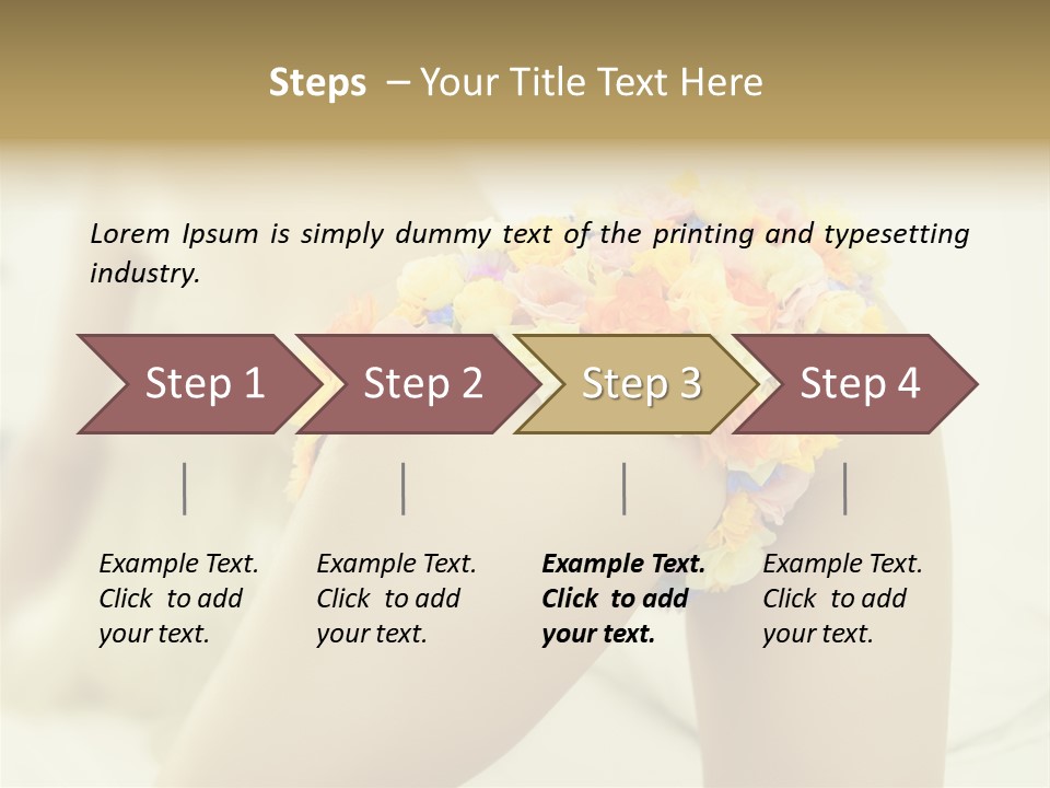 Shorts Posing Tenderness PowerPoint Template