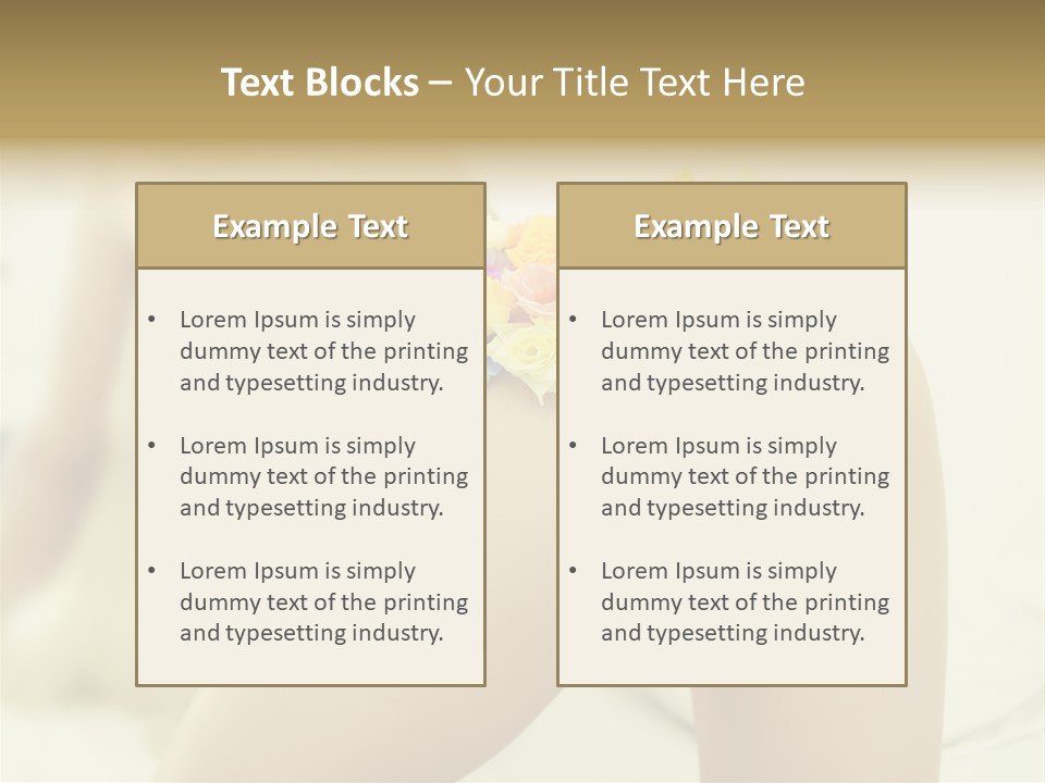 Shorts Posing Tenderness PowerPoint Template