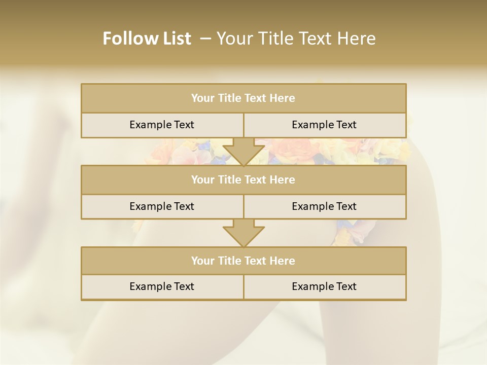 Shorts Posing Tenderness PowerPoint Template