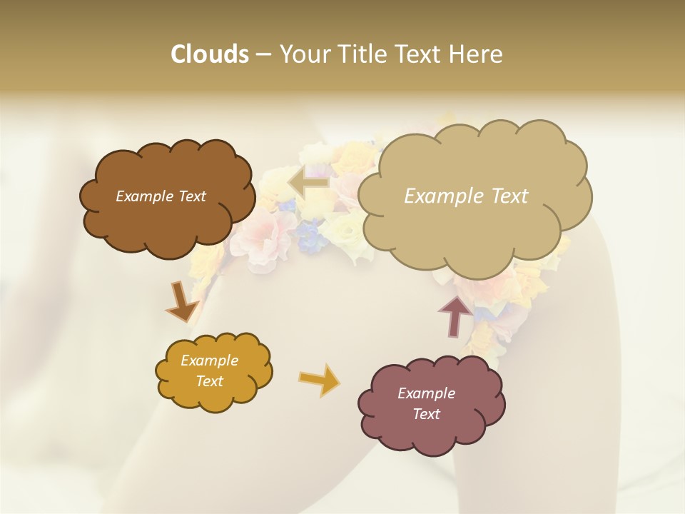 Shorts Posing Tenderness PowerPoint Template