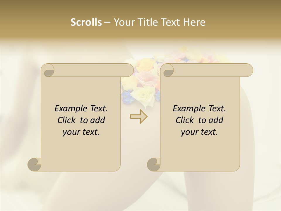 Shorts Posing Tenderness PowerPoint Template
