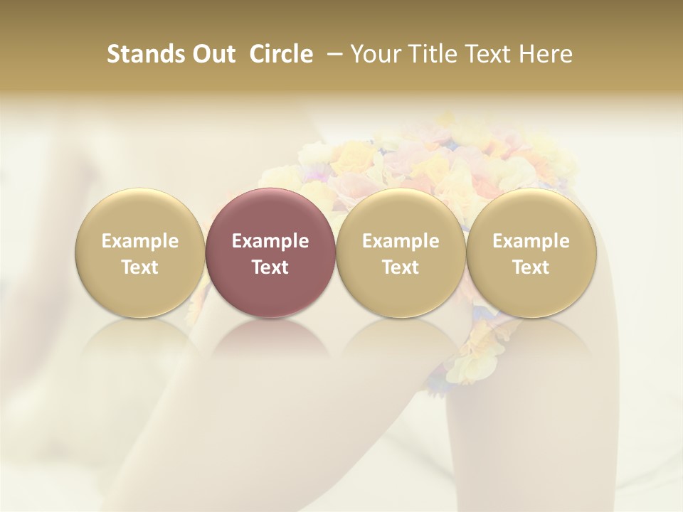 Shorts Posing Tenderness PowerPoint Template