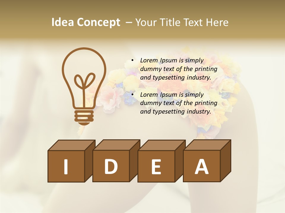 Shorts Posing Tenderness PowerPoint Template