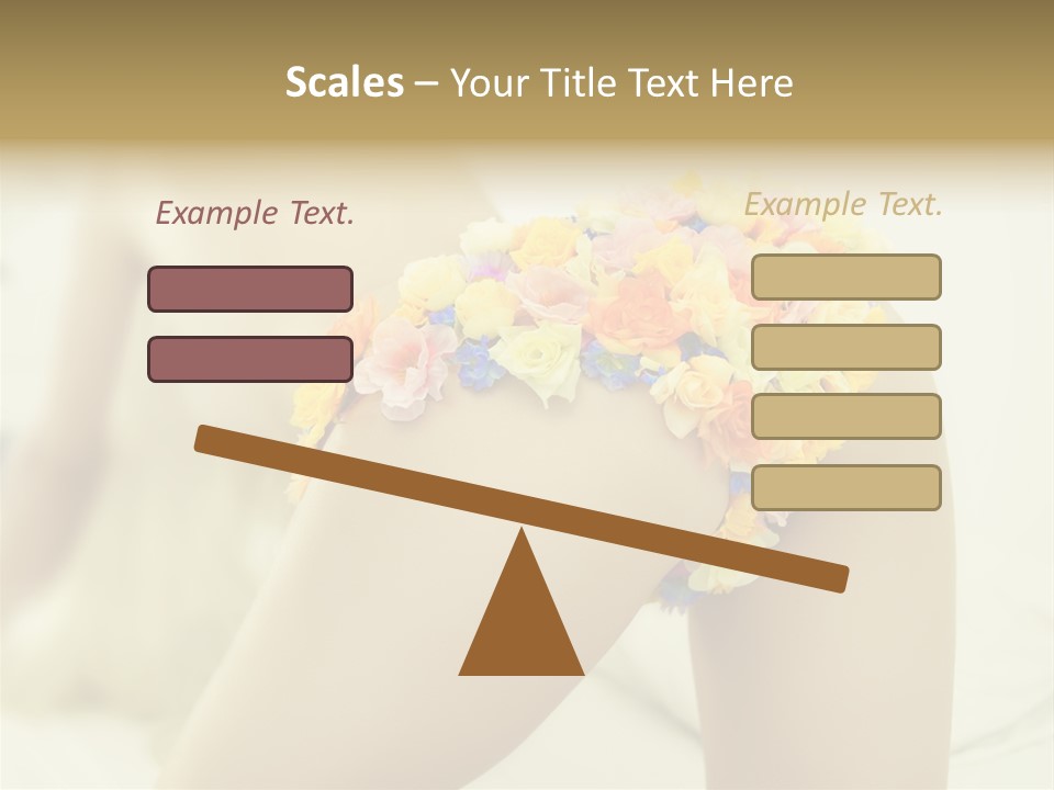 Shorts Posing Tenderness PowerPoint Template