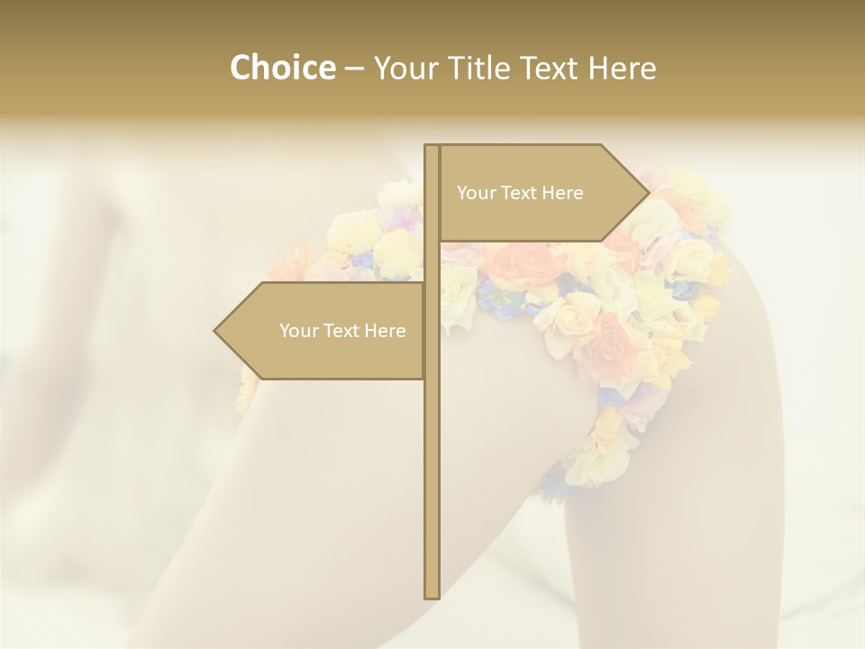 Shorts Posing Tenderness PowerPoint Template