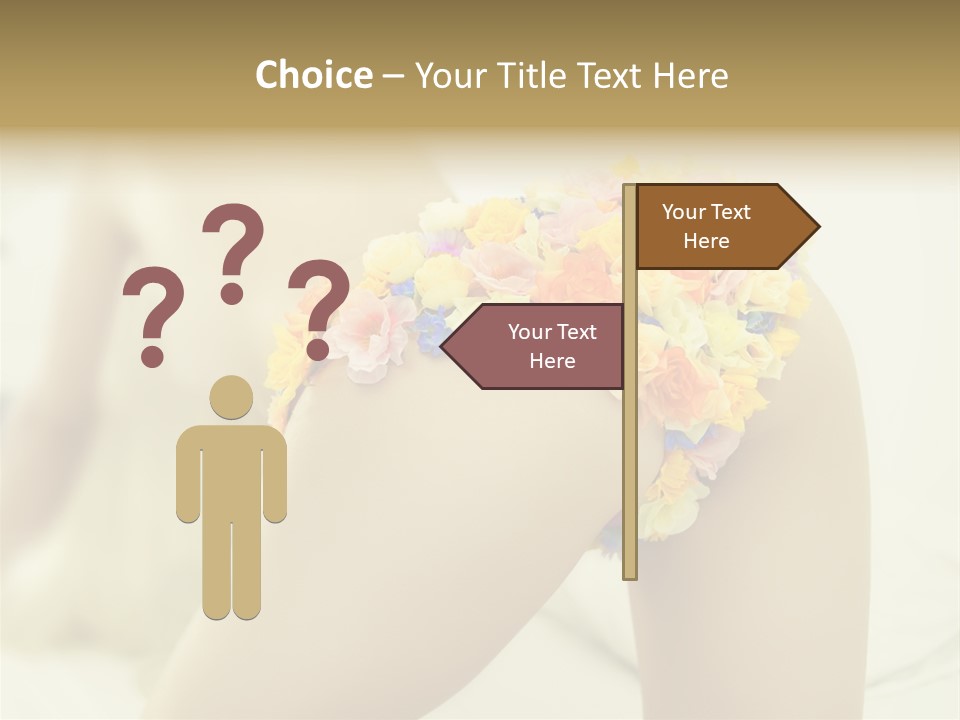 Shorts Posing Tenderness PowerPoint Template