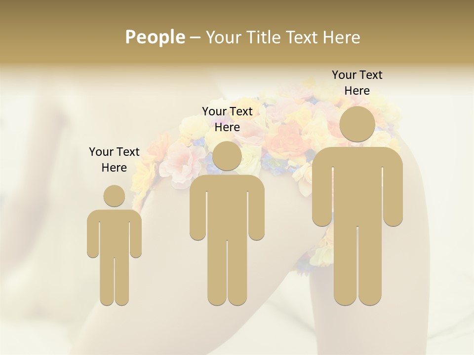 Shorts Posing Tenderness PowerPoint Template