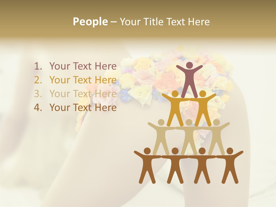 Shorts Posing Tenderness PowerPoint Template