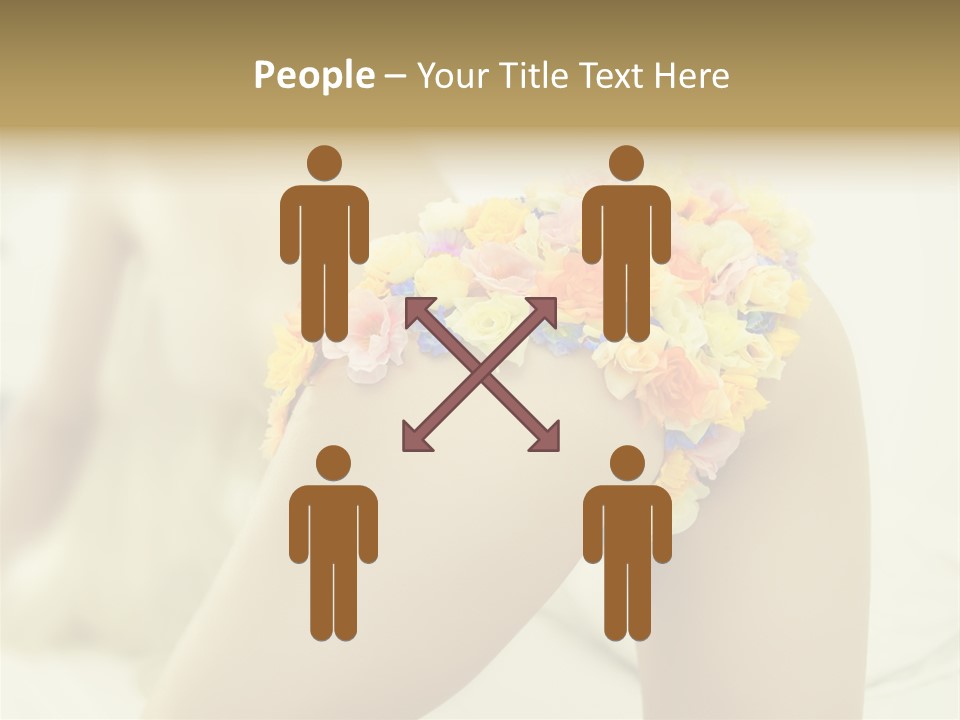 Shorts Posing Tenderness PowerPoint Template