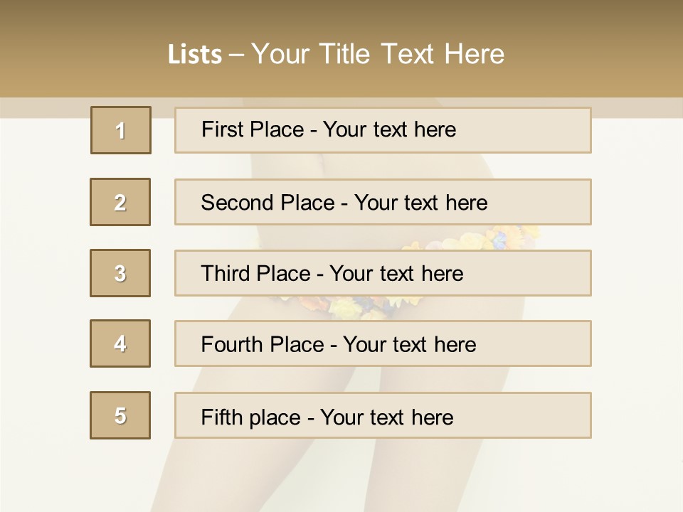 Erotic Lovely Pose PowerPoint Template