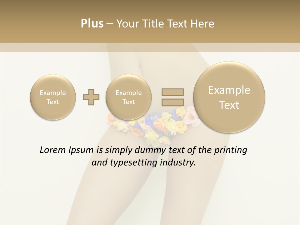 Erotic Lovely Pose PowerPoint Template
