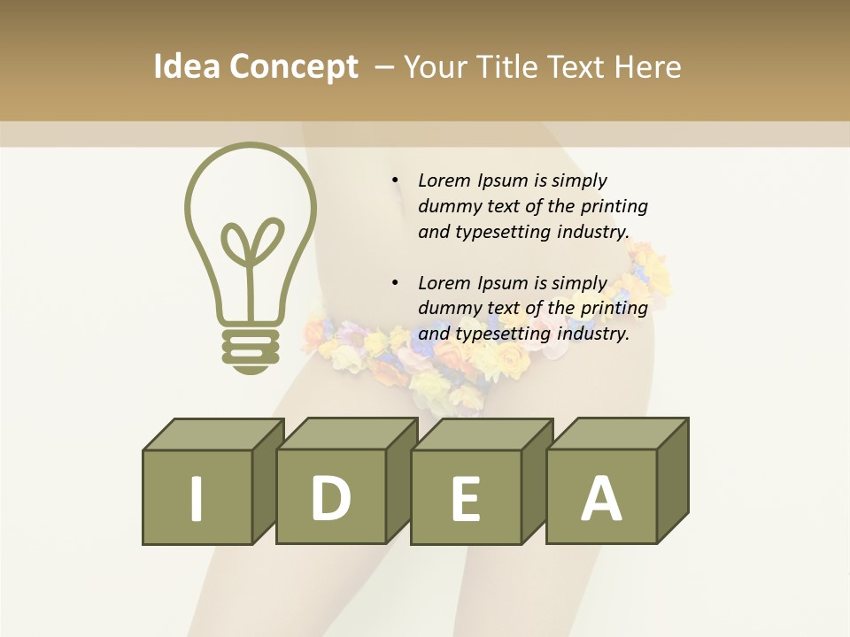 Erotic Lovely Pose PowerPoint Template