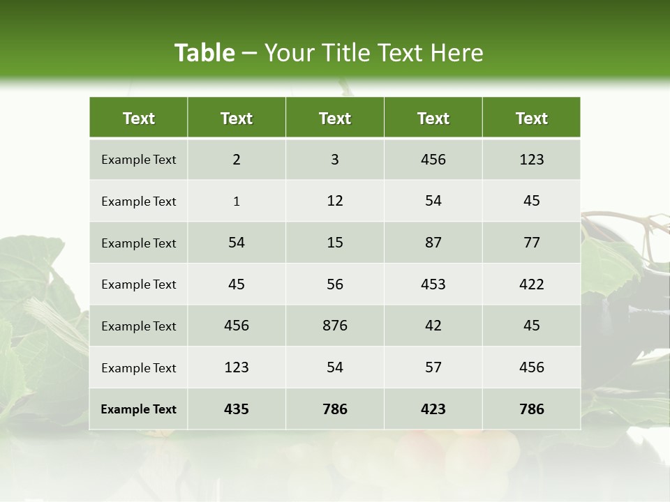 Harvest Gourmet Green PowerPoint Template