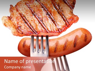 Fried Grilling Path PowerPoint Template