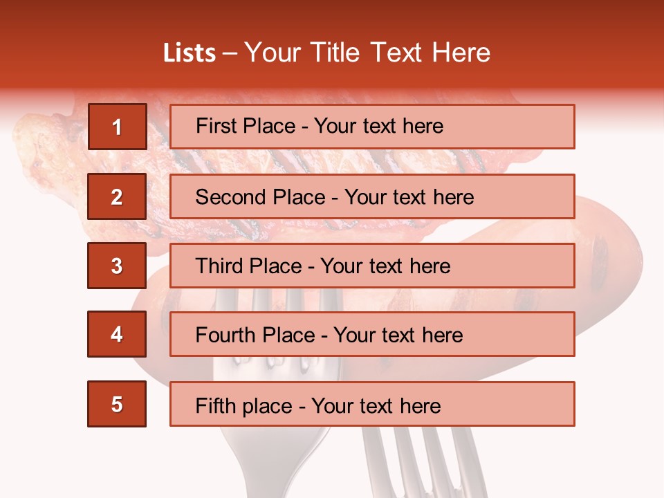 Fried Grilling Path PowerPoint Template