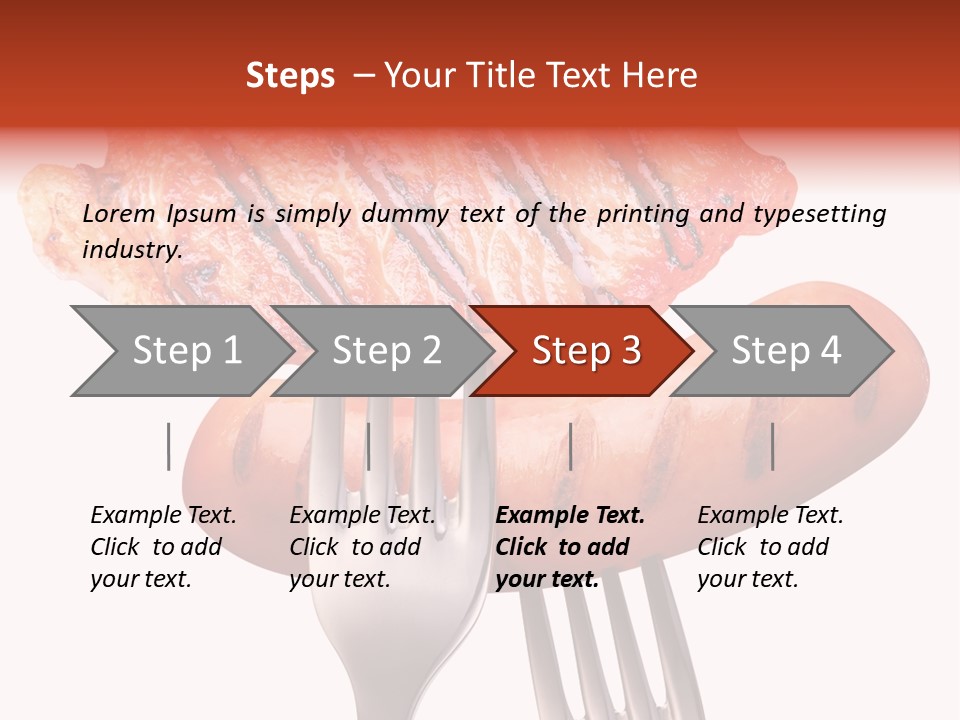 Fried Grilling Path PowerPoint Template