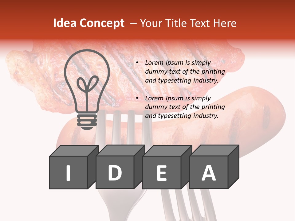 Fried Grilling Path PowerPoint Template